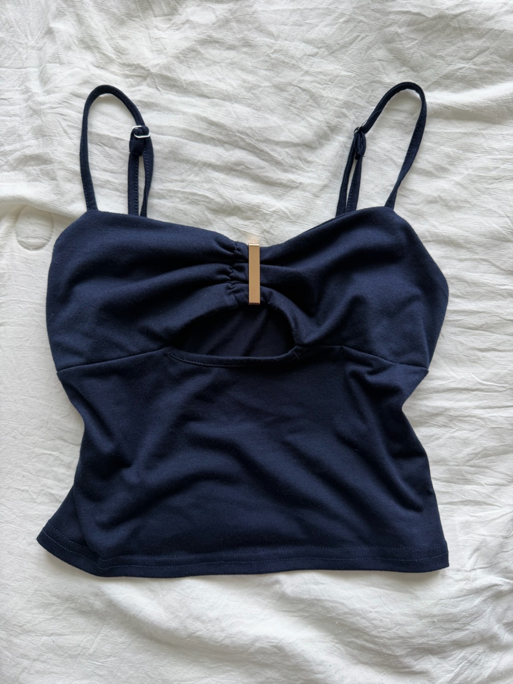 Navy Blue Tank w/ Gold Detail